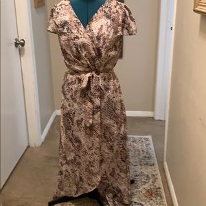 Julia Jordan Snake Print HiLo Dress